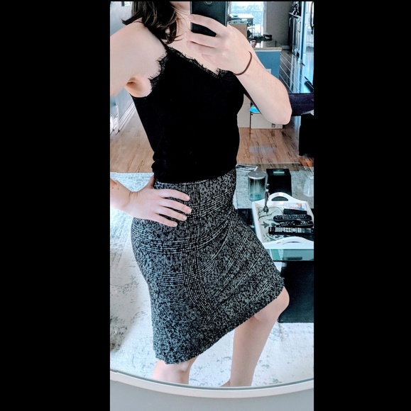 Express design studio tweed wool pencil skirt 4 - Picture 4 of 9